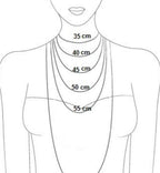 Colar cruz plana (2 voltas)