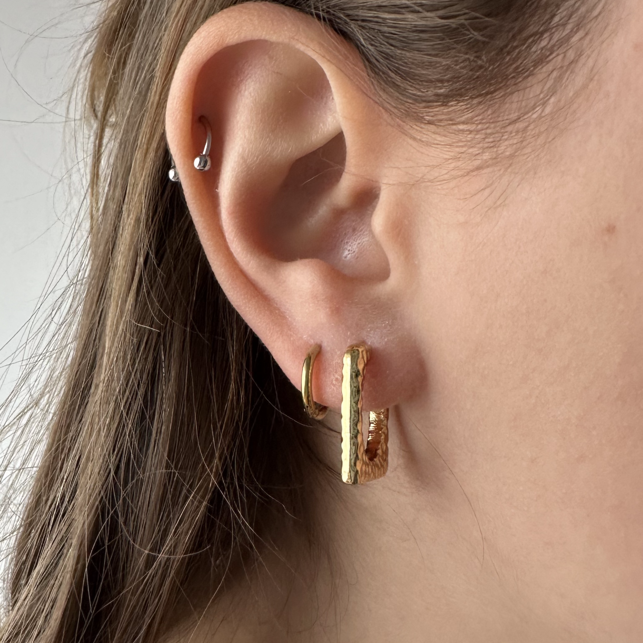 Brincos retangulares